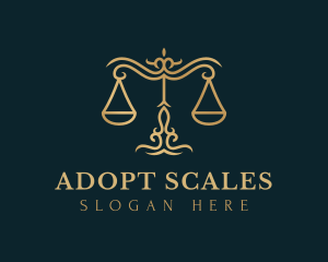 Elegant Justice Scale logo design