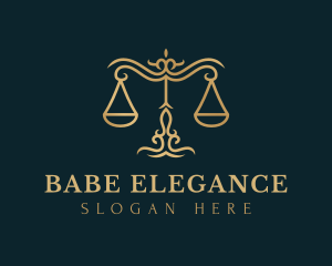 Elegant Justice Scale logo design