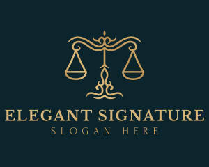 Elegant Justice Scale logo design