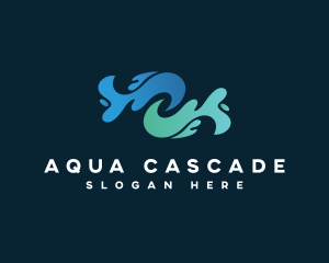 Aqua Cooling Water Splash logo design