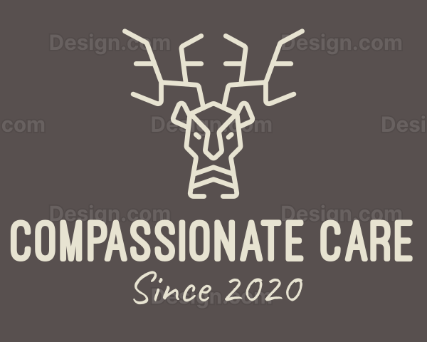 Beige Wild Reindeer Logo