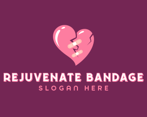 Heart Broken Bandage logo design