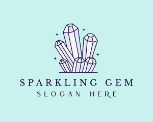 Sparkle Gemstone Crystals logo design