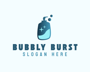 Cleaning Sanitation Bottle logo design