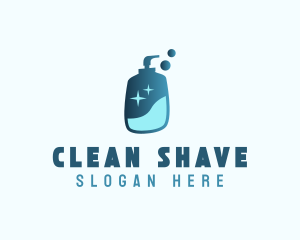 Cleaning Sanitation Bottle logo design