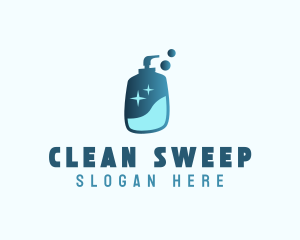 Cleaning Sanitation Bottle logo design