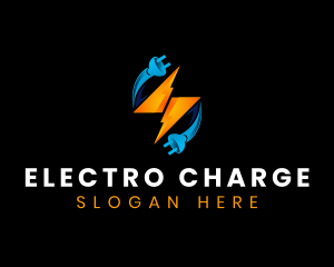 Electrical Bolt Plug logo design