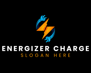 Electrical Bolt Plug logo design