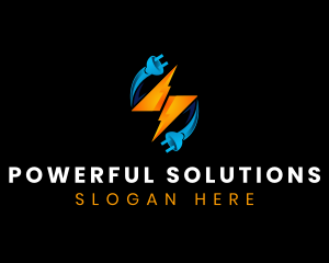 Electrical Bolt Plug logo design