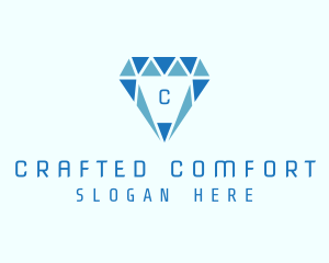 Blue Diamond Jewel logo design