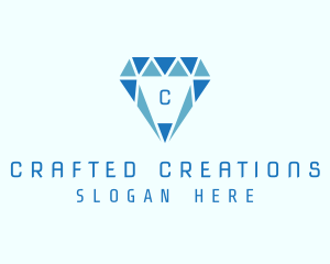 Blue Diamond Jewel logo design