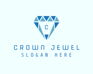 Blue Diamond Jewel logo design