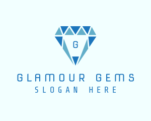 Blue Diamond Jewel logo design