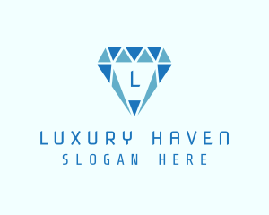 Blue Diamond Jewel logo design