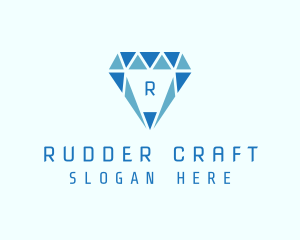 Blue Diamond Jewel logo design