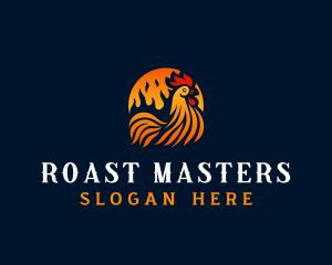 Rooster Roast Food logo design