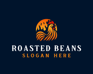 Rooster Roast Food logo design