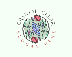 Floral Crystal Jewelry logo design