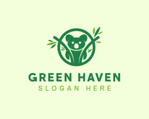 Green Forest Koala logo design