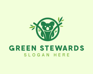 Green Forest Koala logo design