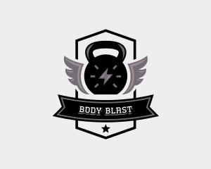 Kettlebell Weights Bodybuilding logo design