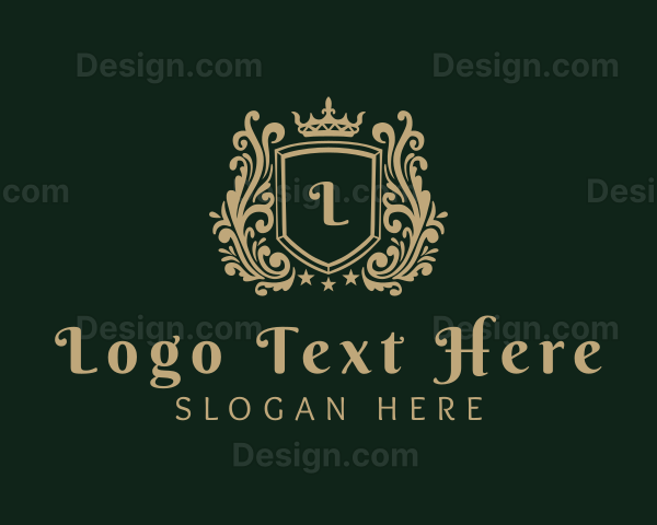 Decorative Shield Crown Logo