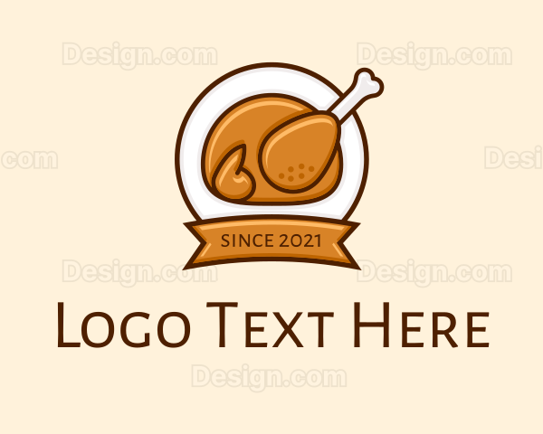 Rotisserie Roast Chicken BBQ Logo