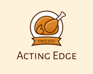 Rotisserie Roast Chicken BBQ logo design