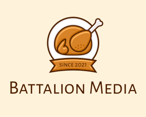 Rotisserie Roast Chicken BBQ logo design