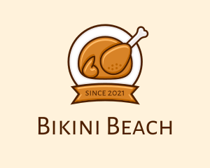 Rotisserie Roast Chicken BBQ logo design