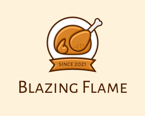 Rotisserie Roast Chicken BBQ logo design