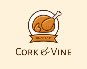 Rotisserie Roast Chicken BBQ logo design