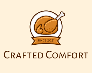 Rotisserie Roast Chicken BBQ logo design