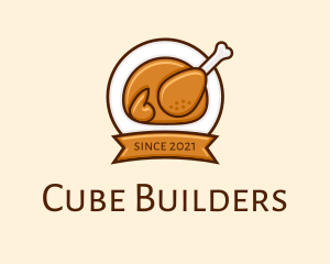 Rotisserie Roast Chicken BBQ logo design