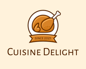 Rotisserie Roast Chicken BBQ logo design