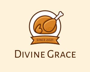 Rotisserie Roast Chicken BBQ logo design