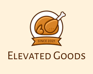 Rotisserie Roast Chicken BBQ logo design