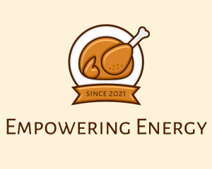 Rotisserie Roast Chicken BBQ logo design