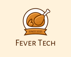 Rotisserie Roast Chicken BBQ logo design