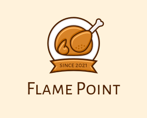 Rotisserie Roast Chicken BBQ logo design