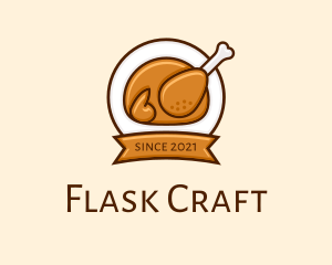 Rotisserie Roast Chicken BBQ logo design