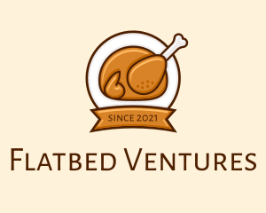 Rotisserie Roast Chicken BBQ logo design