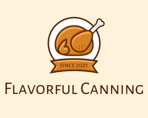 Rotisserie Roast Chicken BBQ logo design