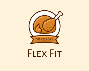 Rotisserie Roast Chicken BBQ logo design