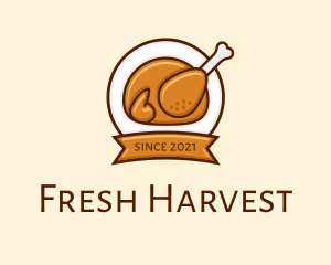 Rotisserie Roast Chicken BBQ logo design