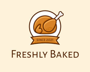 Rotisserie Roast Chicken BBQ logo design