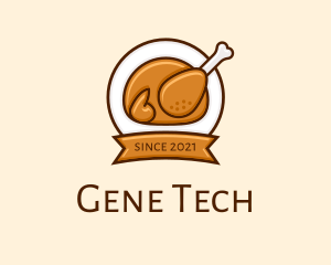 Rotisserie Roast Chicken BBQ logo design