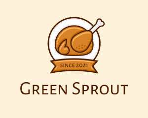 Rotisserie Roast Chicken BBQ logo design