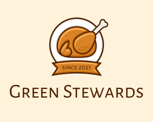 Rotisserie Roast Chicken BBQ logo design