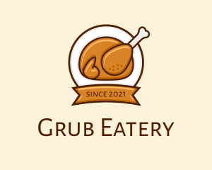 Rotisserie Roast Chicken BBQ logo design